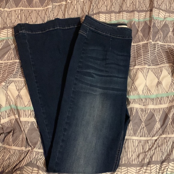 Kancan Side zip Dark Wash Flare Jeans, 9/28 - Picture 4 of 8